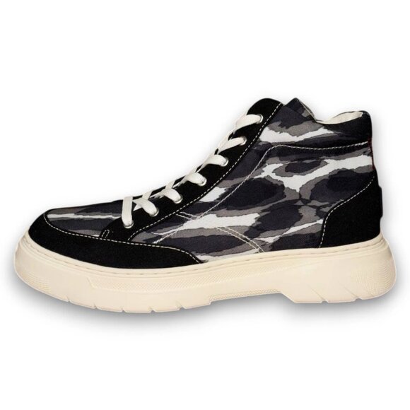 HUGO Urian Hito Men's Black/Military Textile Sneakers US 9 (UK8 EU 42) MSRP $199 - Picture 2 of 4